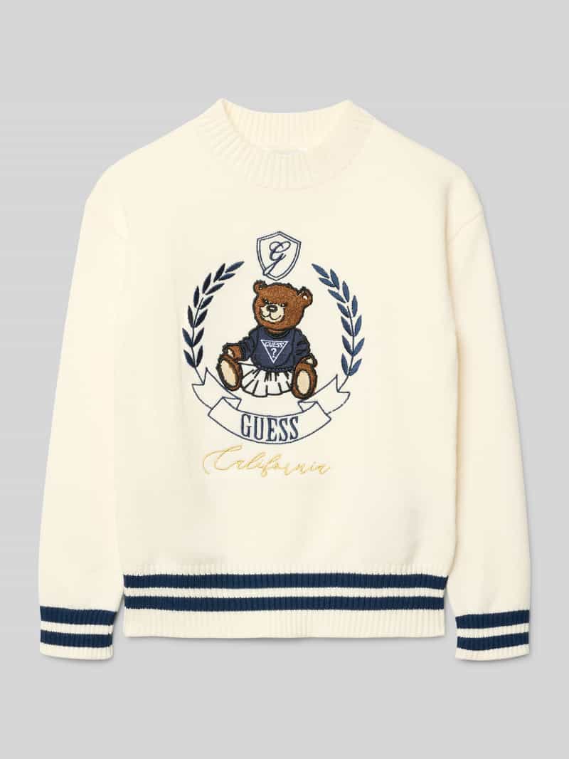 Guess Gebreide pullover met labelstitching