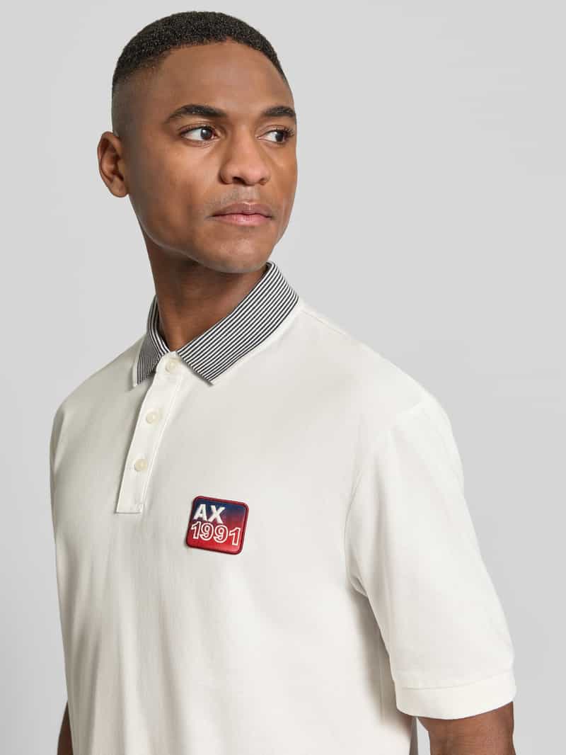 Armani Exchange Poloshirt met labeldetail
