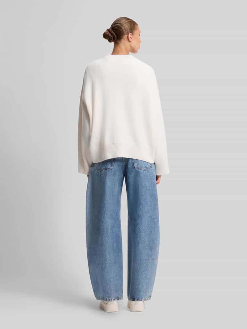 HUGO Blue oversized pullover van katoenmix model 'Shenny_B'