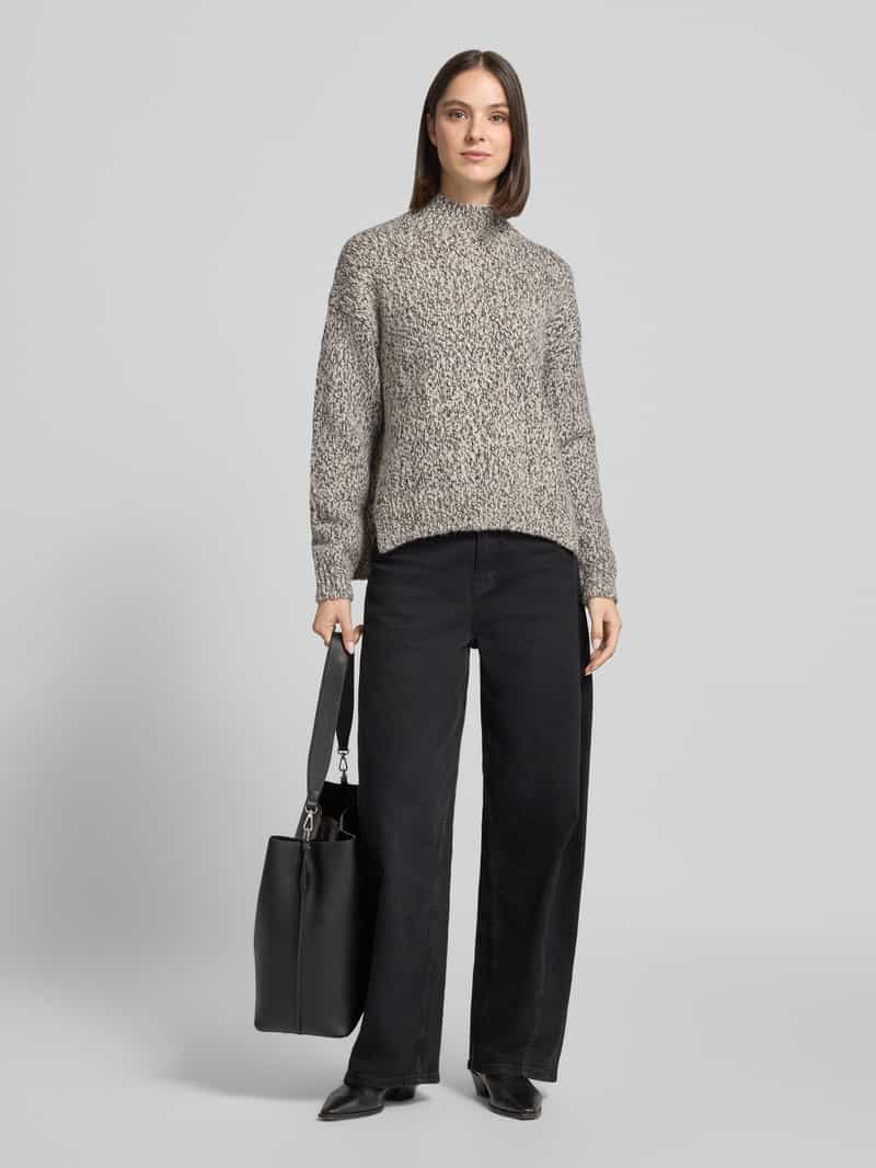 Lacoste oversized pullover van wolmix beige, foto 5