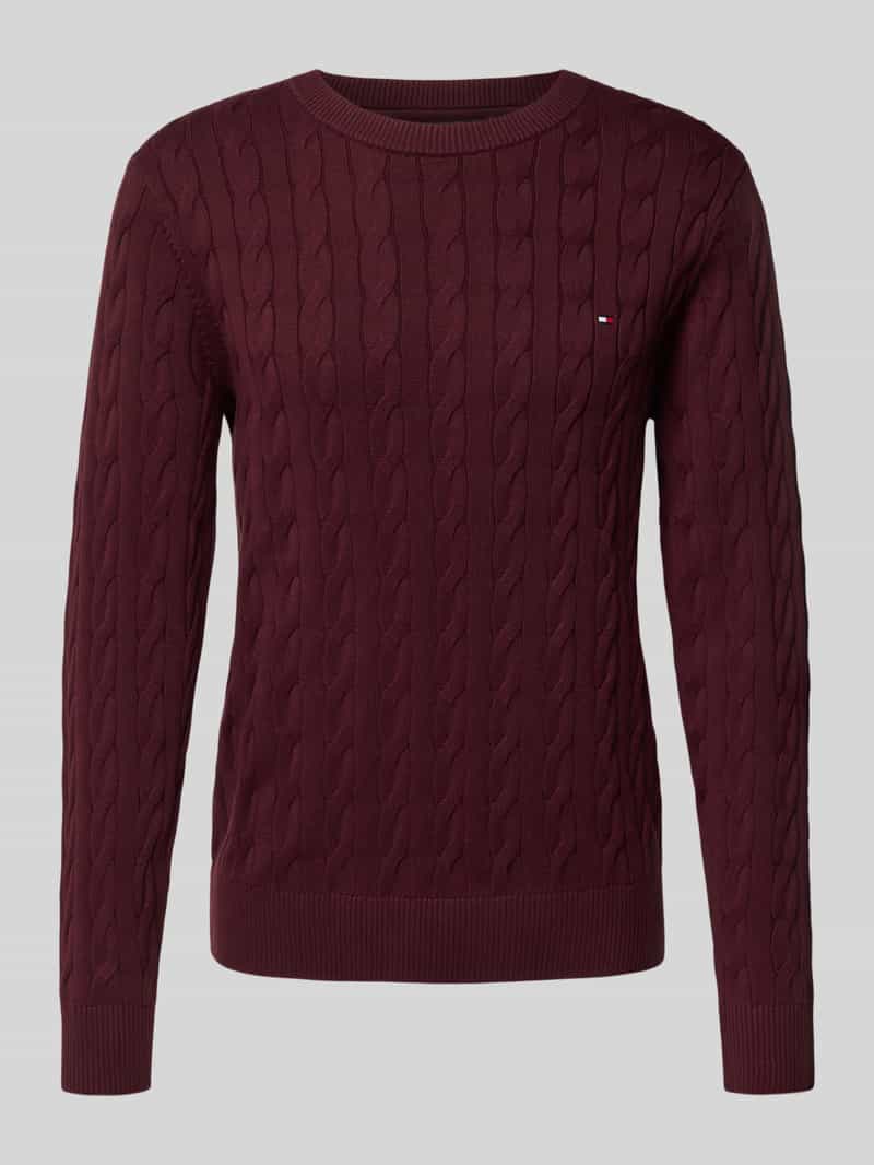 Tommy Hilfiger Regular fit gebreide pullover van zuiver katoen