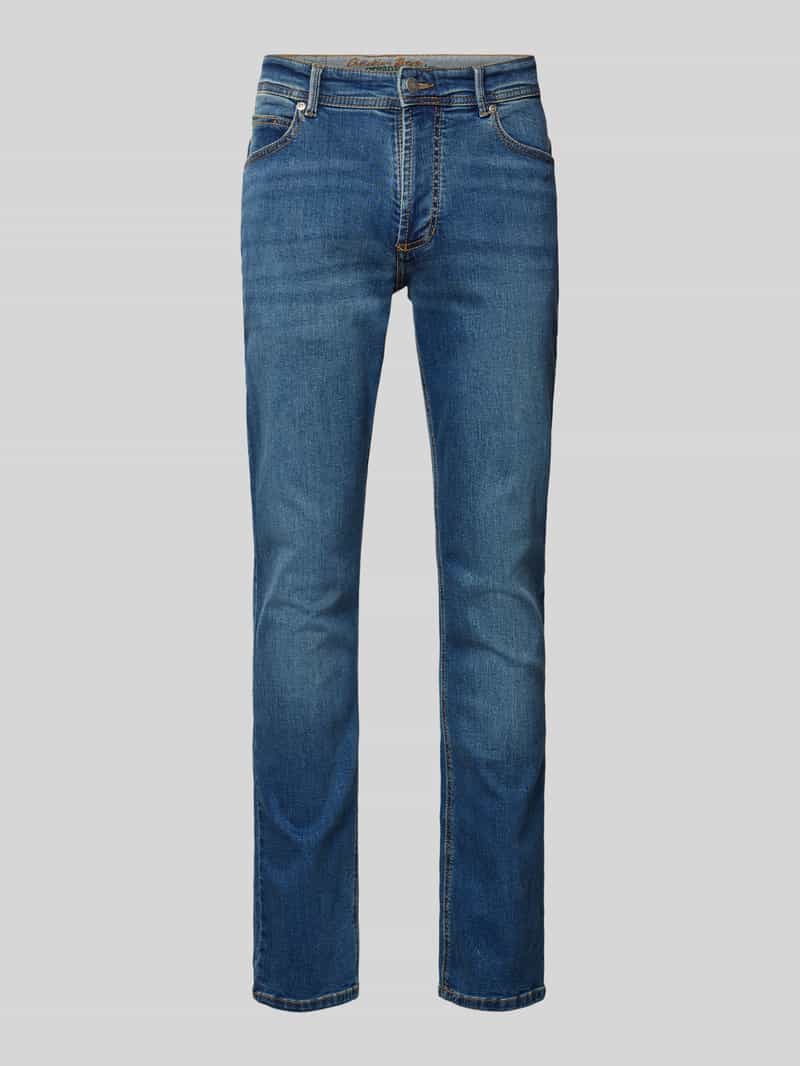 regular fit jeans met merkdetail