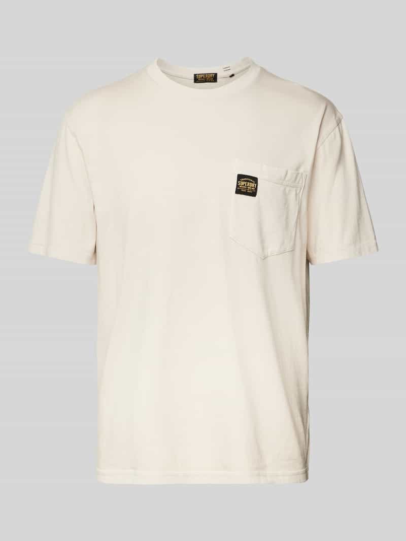 Superdry T-shirt met labeldetail