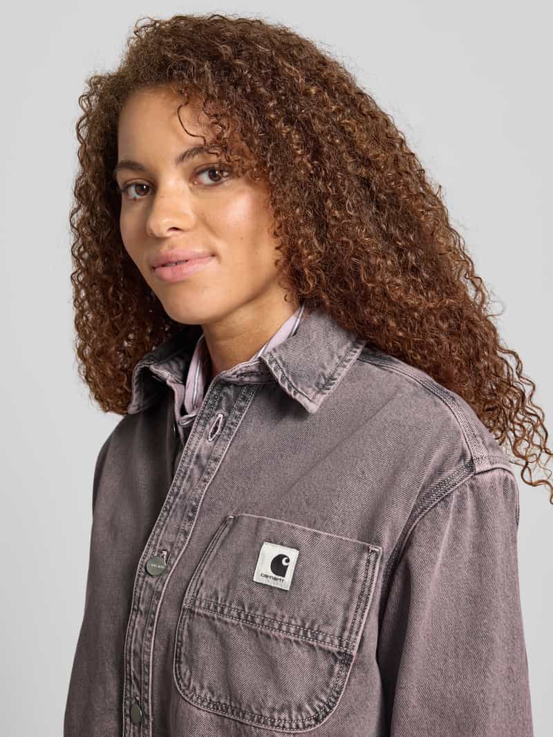 Carhartt Work In Progress Relaxed fit jeansoverhemd met borstzak model 'Georgia'