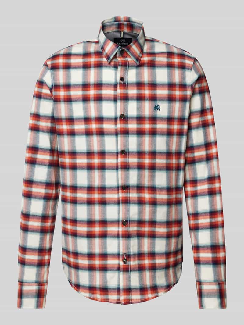 Lerros Regular fit vrijetijdsoverhemd met labelstitching