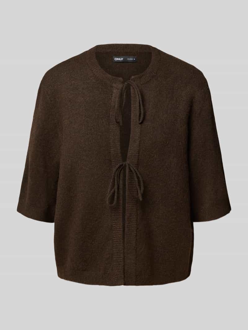 Only Loose fit gebreid jack met strikdetail model 'SIMONI'