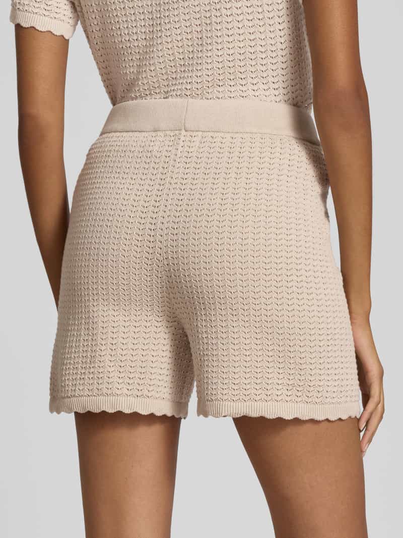 Pieces Regular fit gebreide korte broek van puur katoen model 'SCOUT'