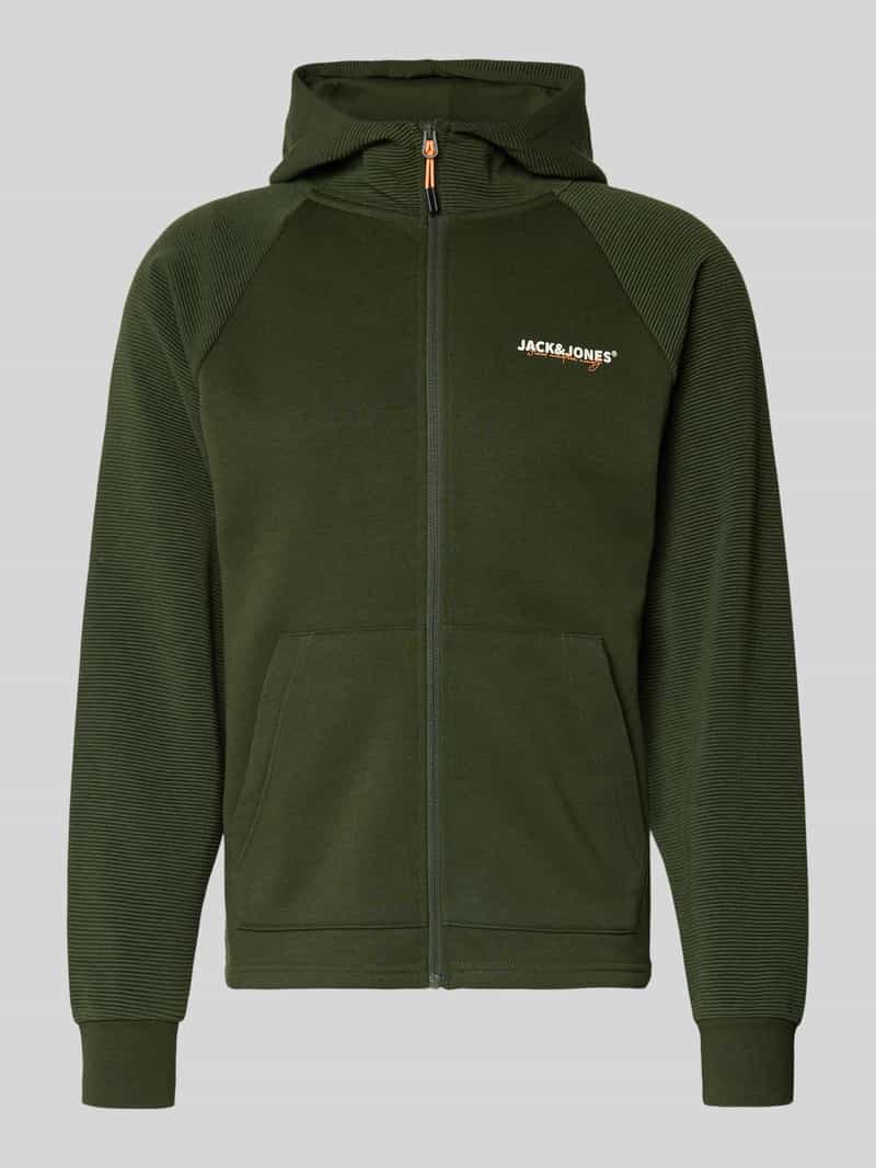 jack & jones Regular fit sweatjack met logoprint model 'Thatcher'