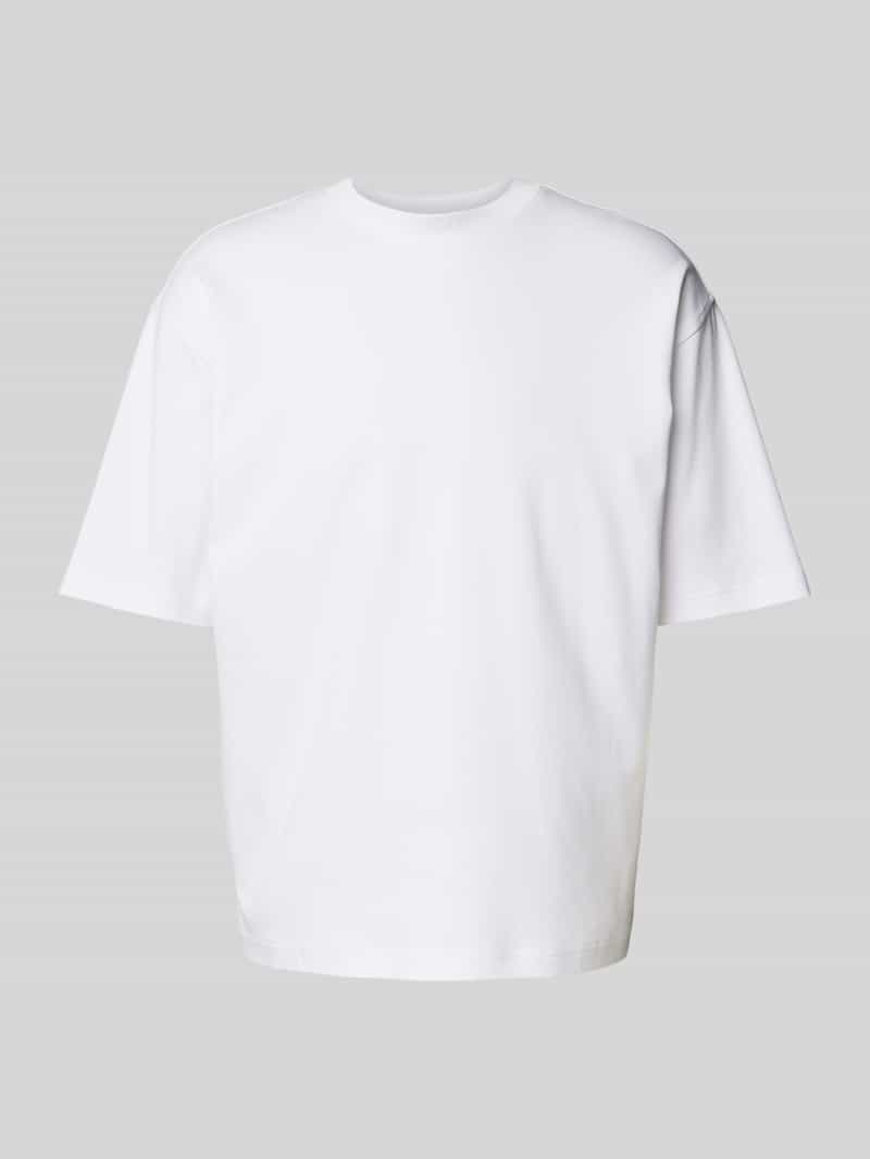 JAKE*S STUDIO MEN T-shirt met geribde ronde hals