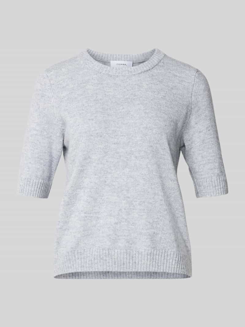 comma Gebreide pullover van wolmix met 1 2-mouwen