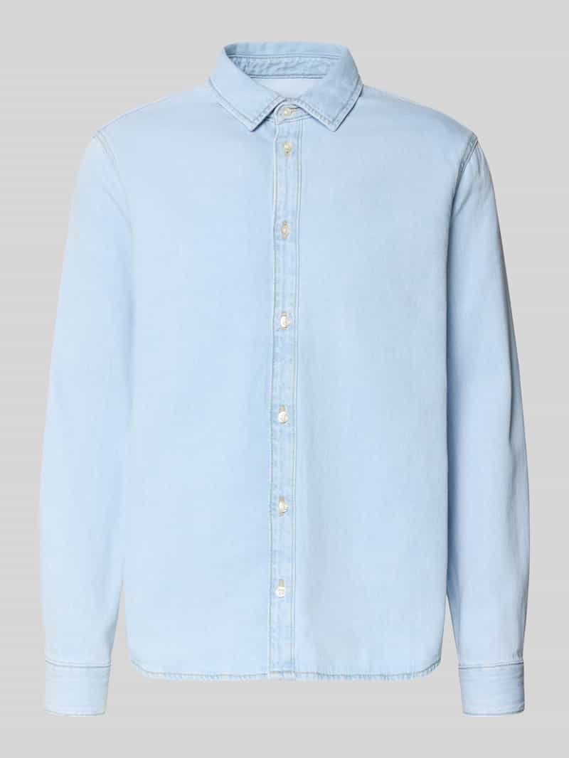 regular fit jeanshemd met kentkraag