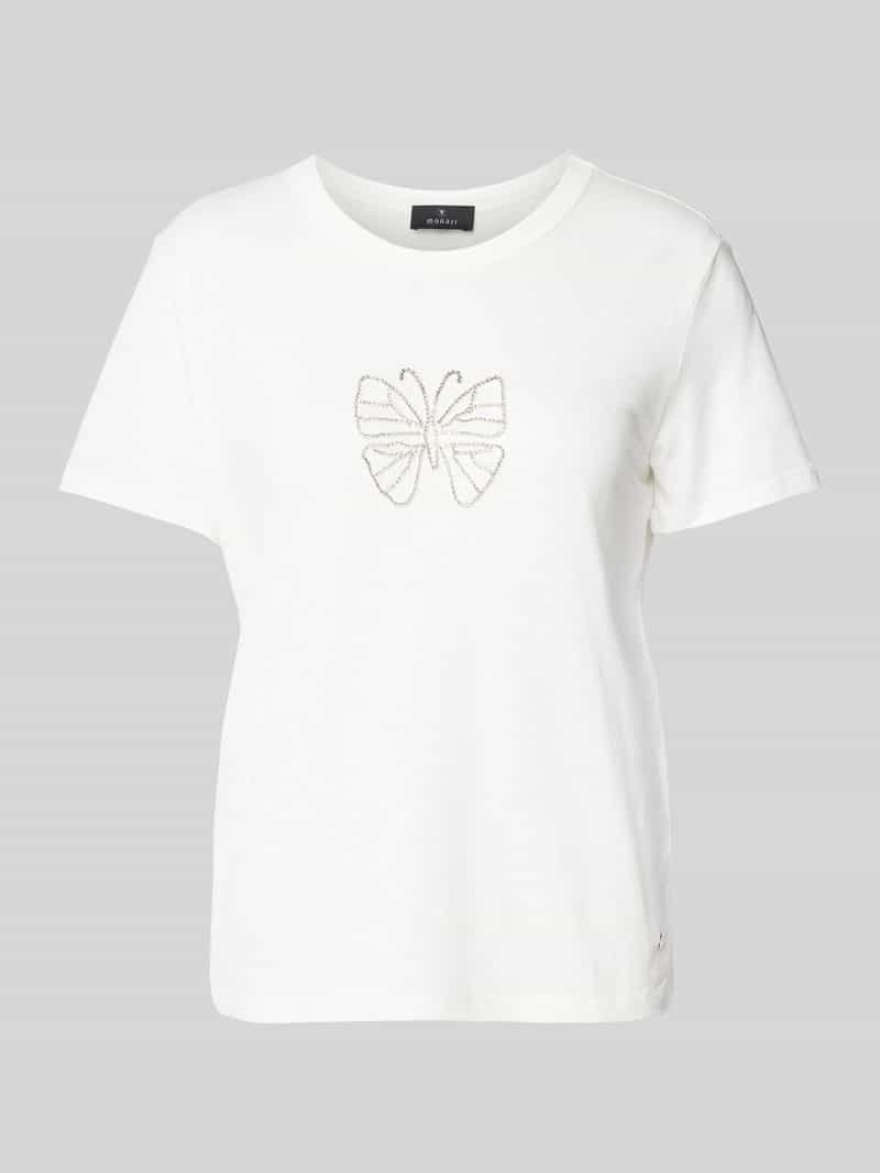 monari T-shirt met labeldetail