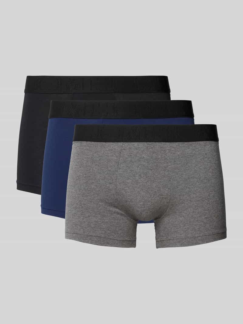 Boxershort met elastische band met label in een set van 3 stuks
