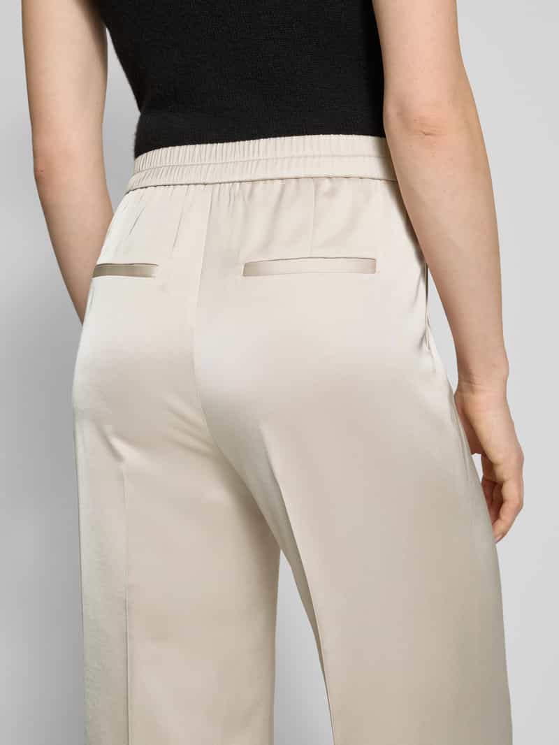 comma Straight leg stoffen broek met elastische band