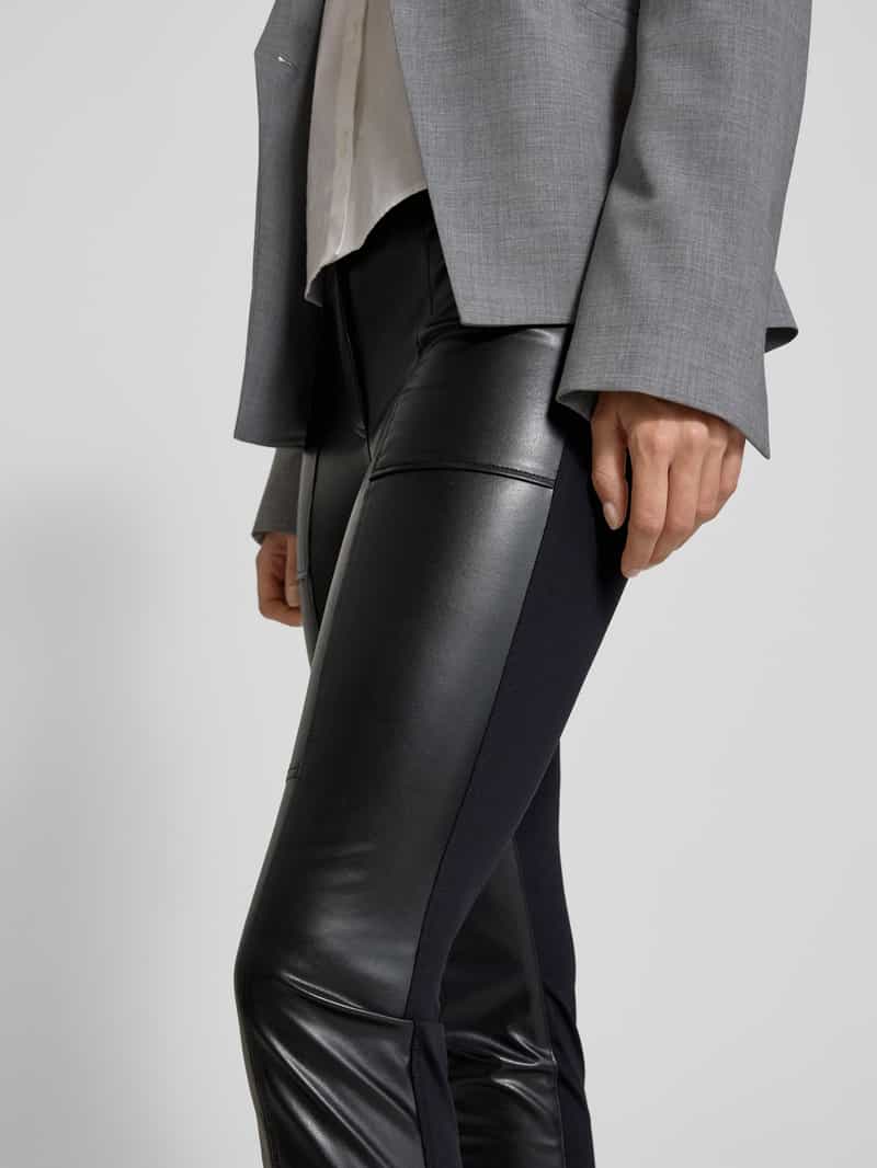 Marc Cain Slim fit broek in leerlook