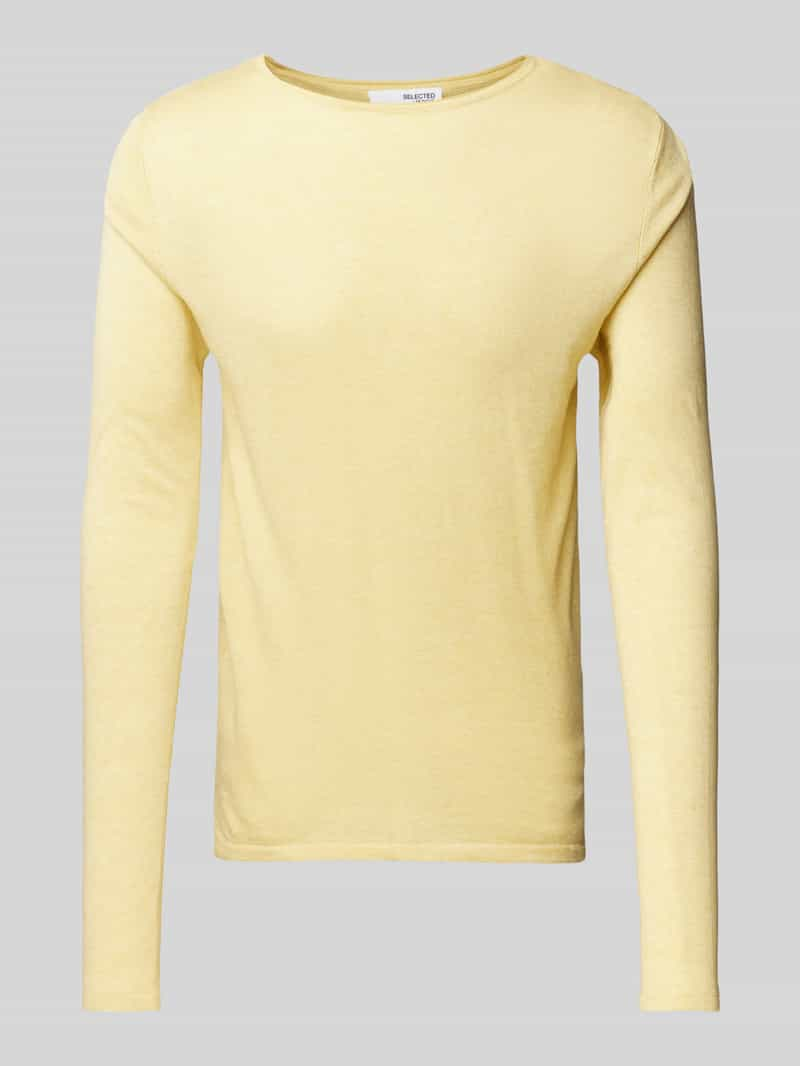 Selected Homme Gebreide pullover met ronde hals, model 'Rome'