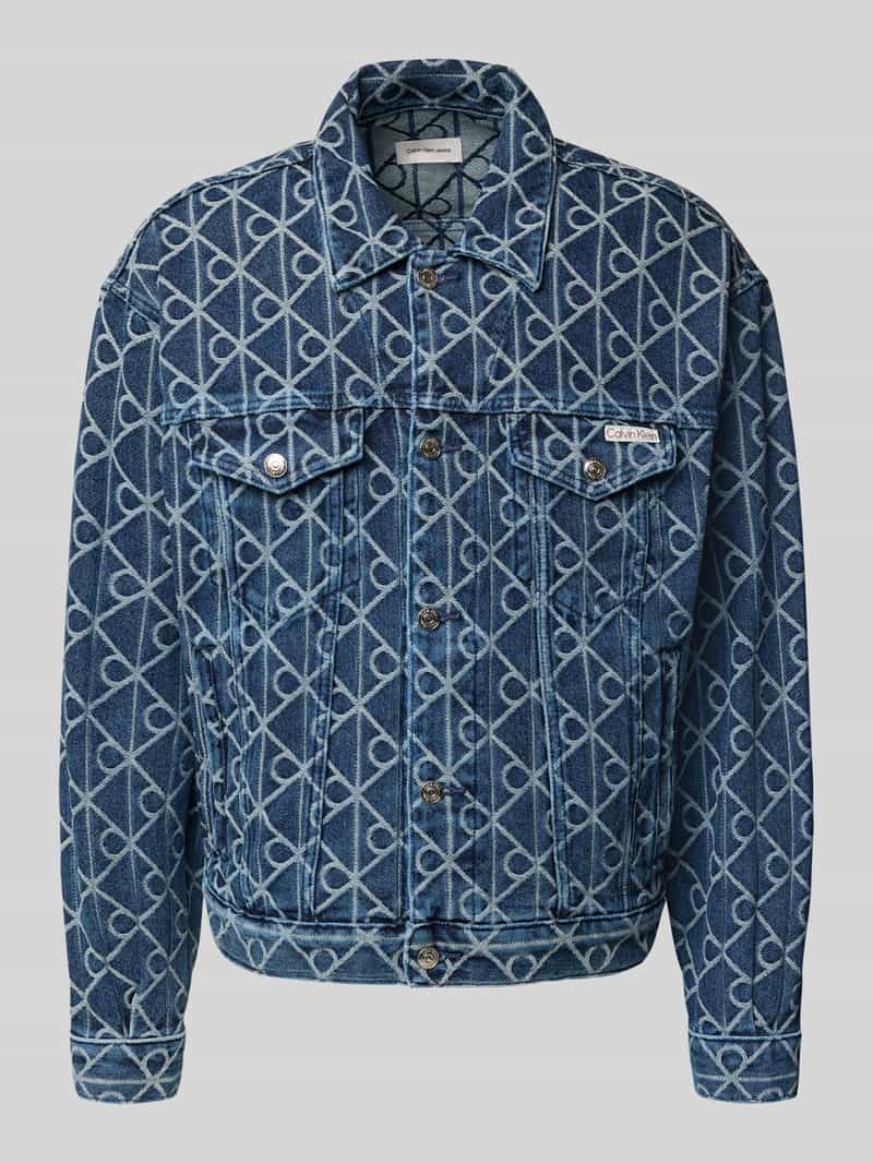 Calvin Klein Jeans Jeansjack met borstzakken en labeldetail