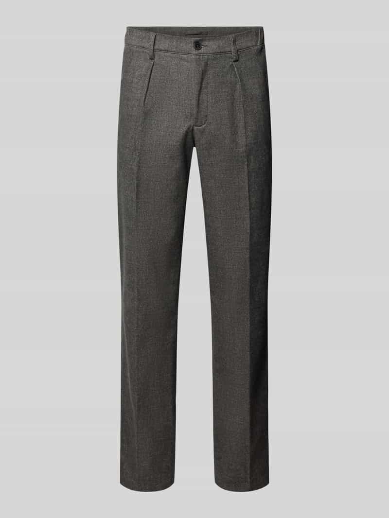 Profuomo Relaxed fit broek met persplooien