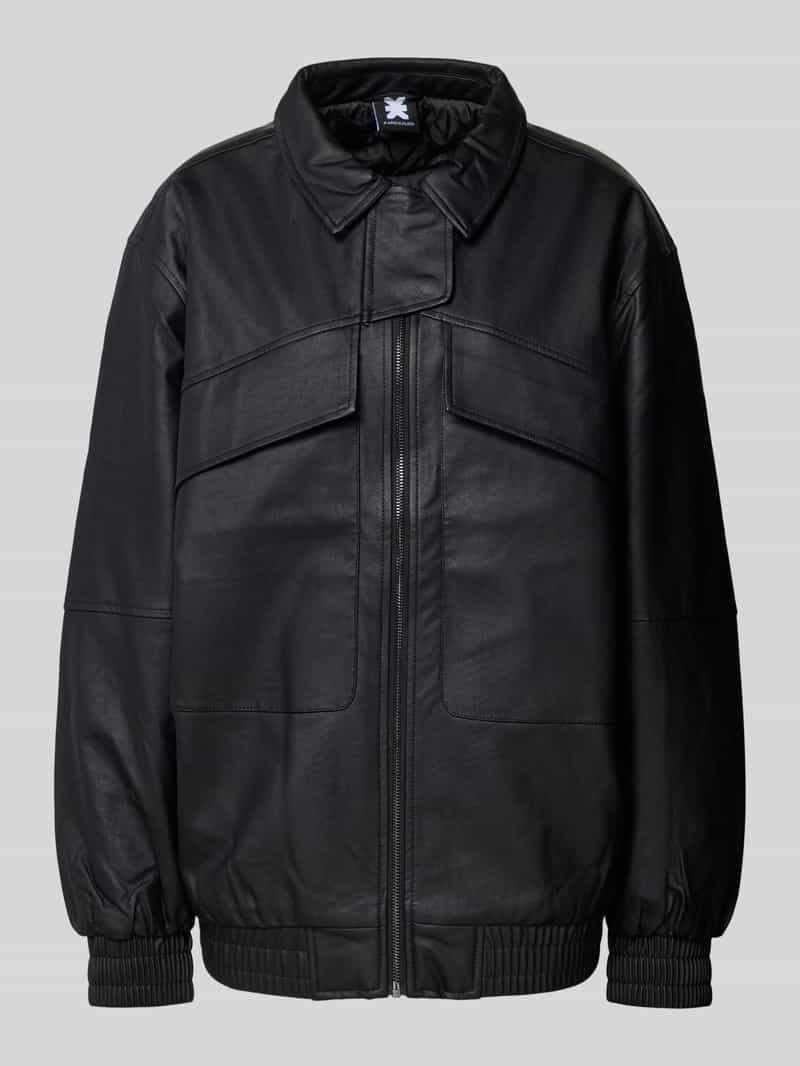 Karo Kauer Oversized jack in leerlook