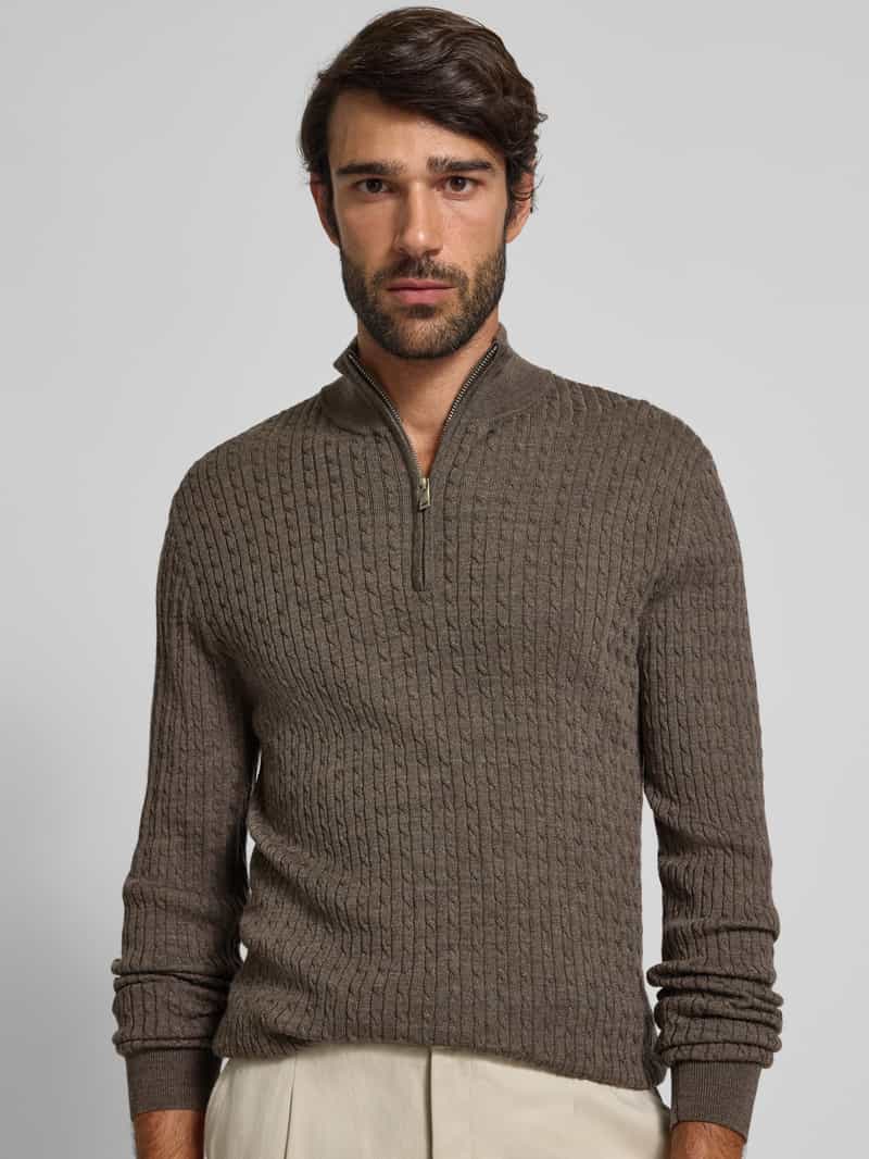Matinique Gebreide pullover met schipperskraag model 'mason'