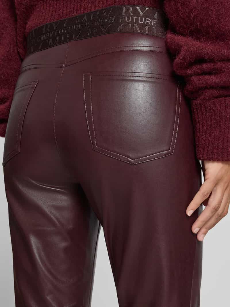 CAMBIO Bootcut broek in leerlook model 'FELICE'