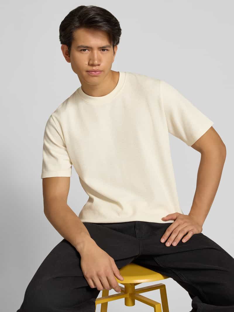 jack & jones T-shirt met structuurmotief model 'EAUSTIN'