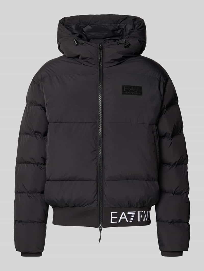 EA7 Emporio Armani Gewatteerd jack met elastische band met logo