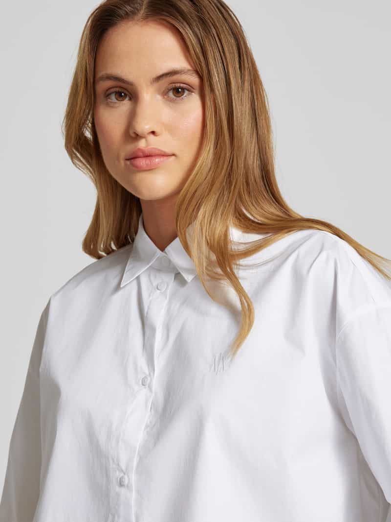 Armani Exchange Regular fit overhemdblouse met logostitching