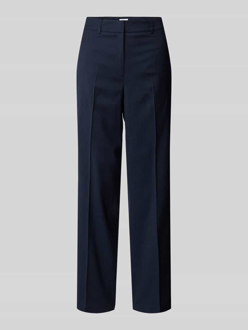 s.Oliver BLACK LABEL Regular fit stoffen broek van viscosemix met fijn stippenmotief