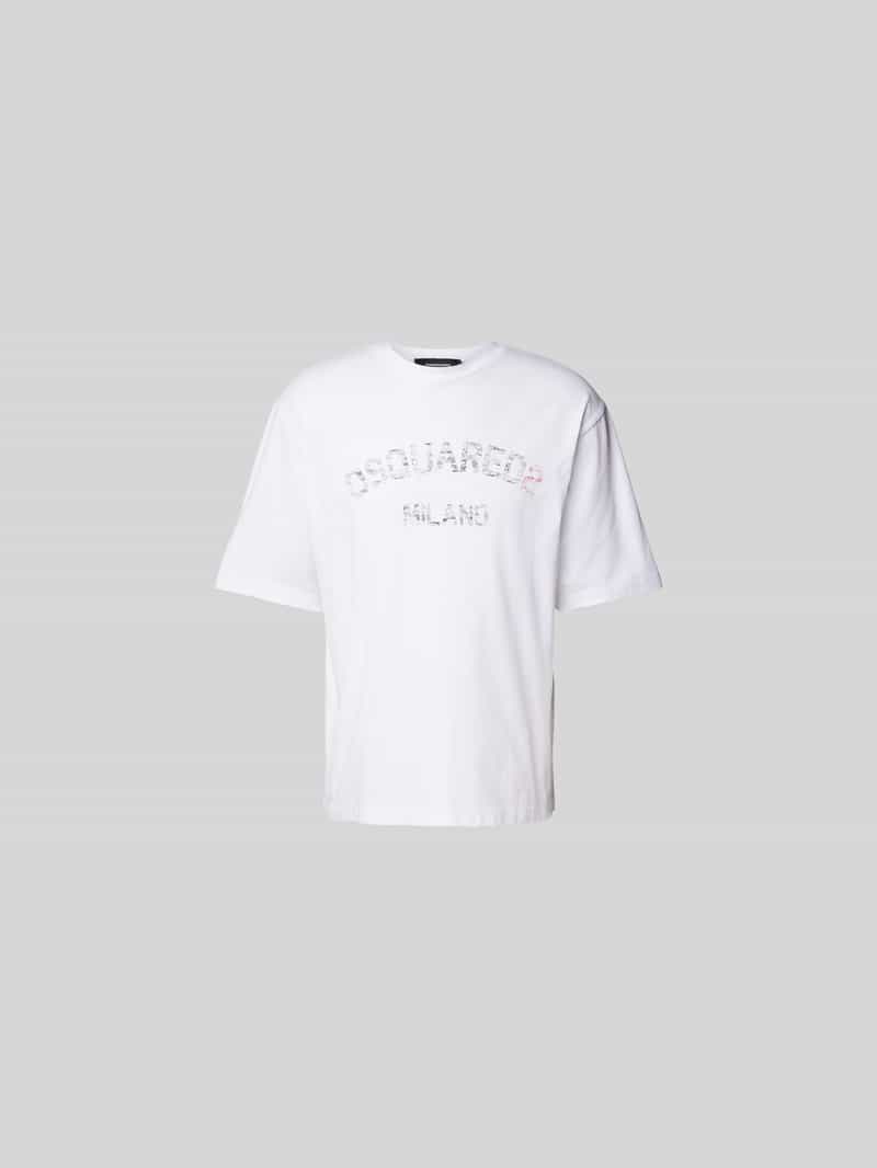 T-shirt met labelprint