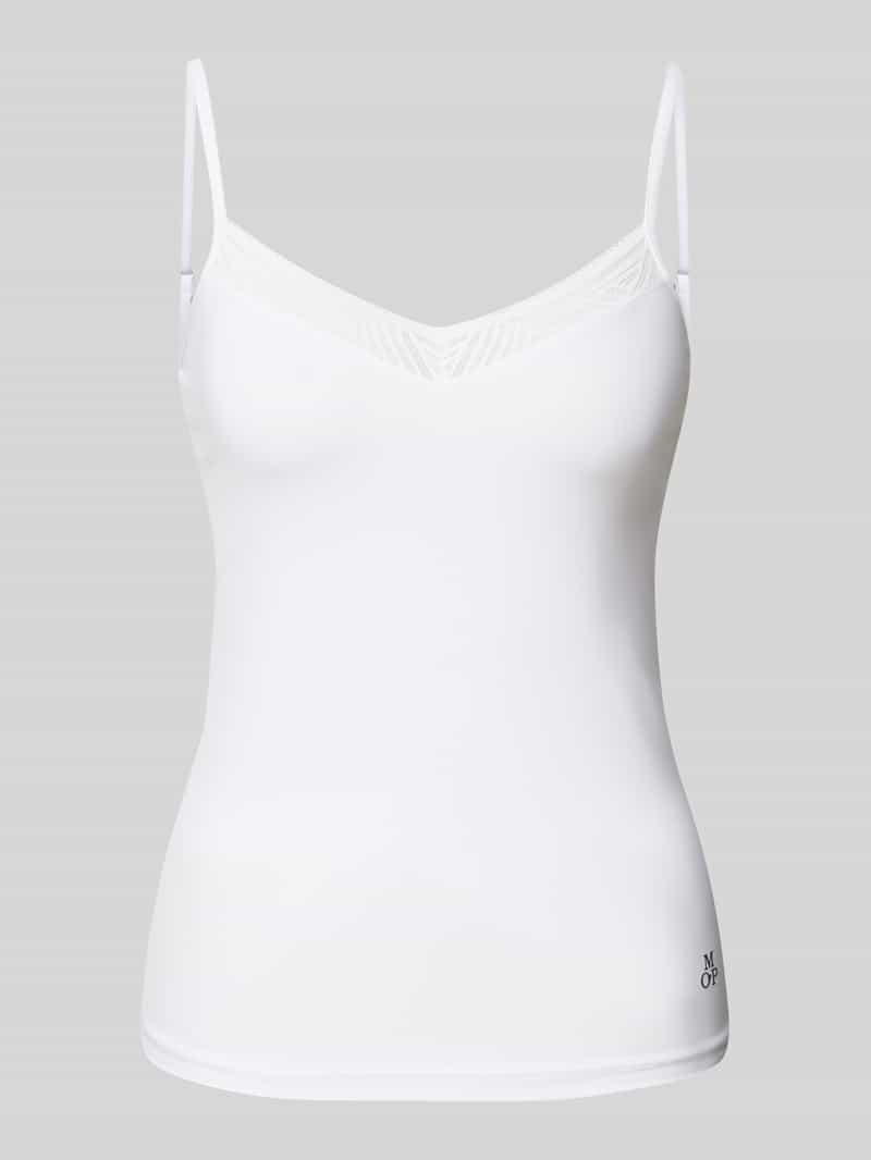 Marc O'Polo Shaped fit top met bandjes en kant