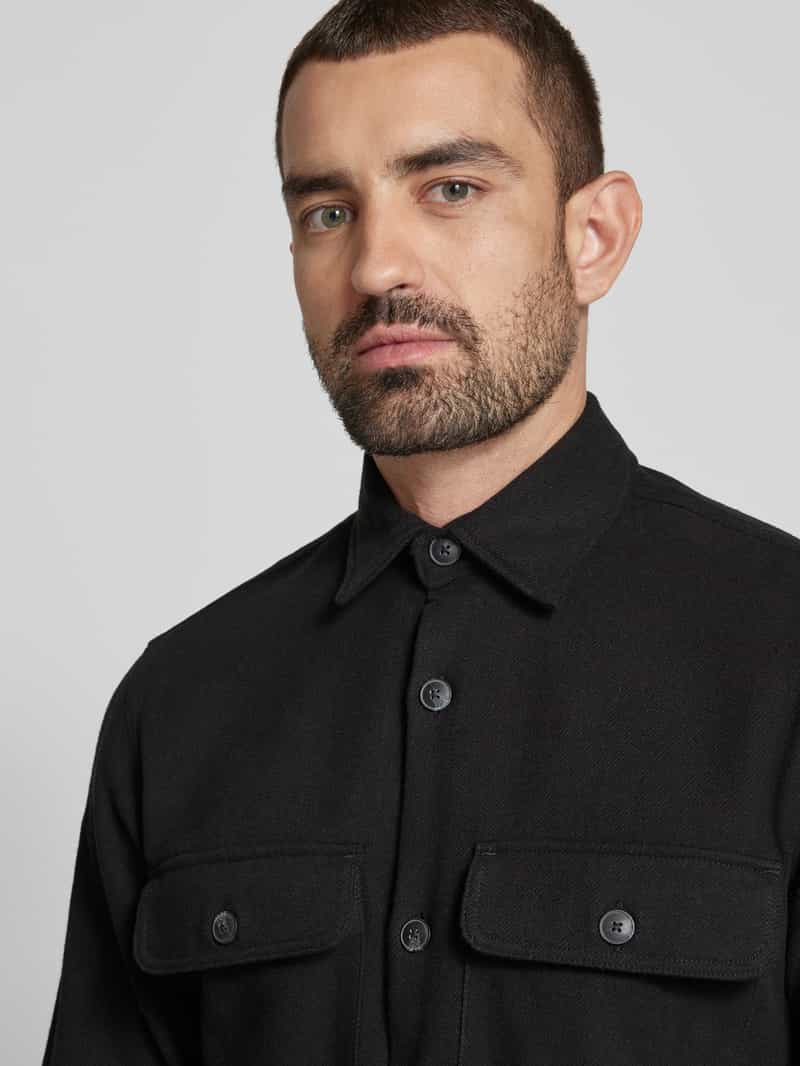 Jack & Jones Premium Comfort fit overhemdjack met klepzakken op de borst model 'RAYMOND'