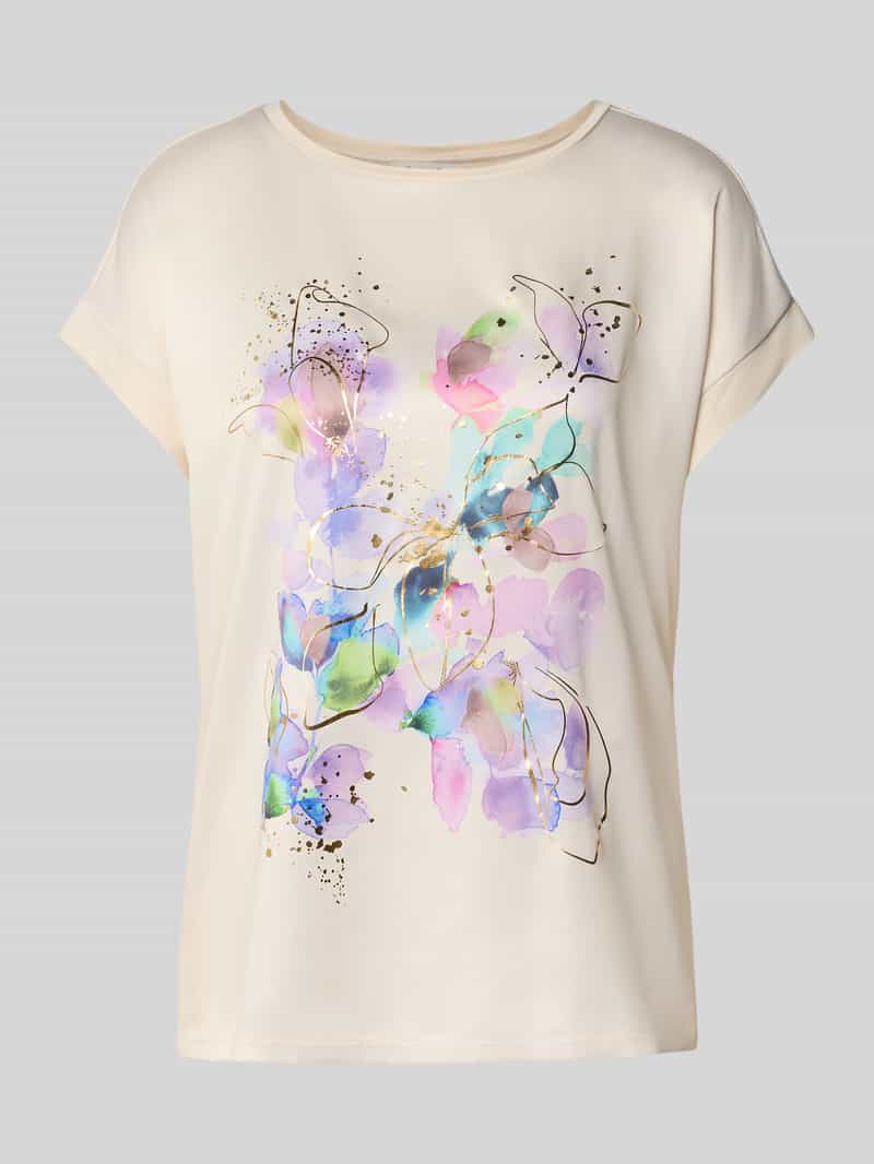 Christian Berg Woman Regular fit T-shirt met gebloemde motiefprint