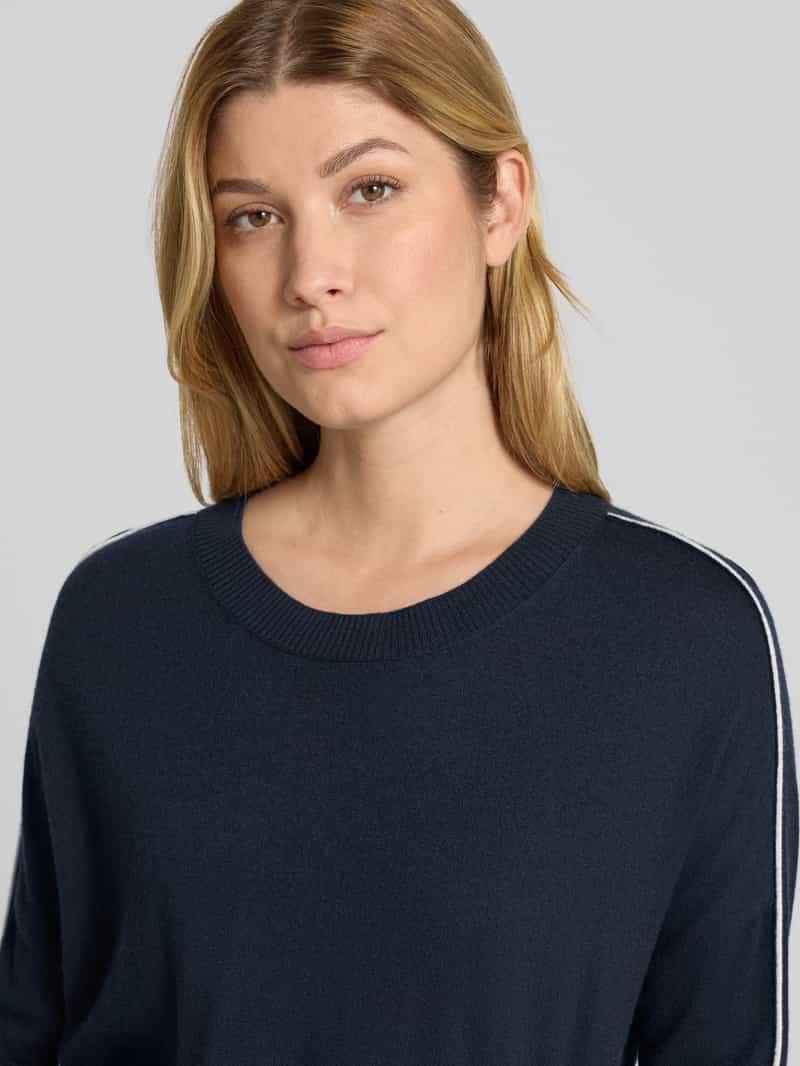 Marc Cain Gebreide pullover van wolmix met ronde hals