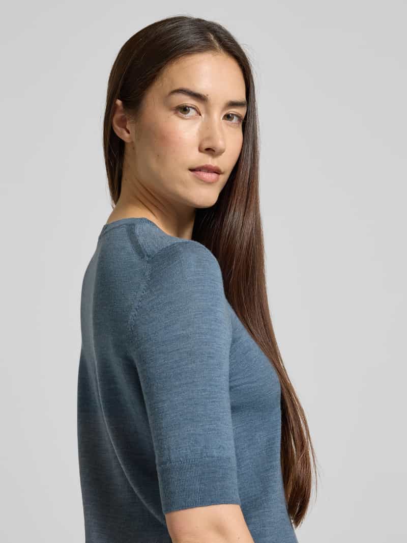 Boss Regular fit pullover met 3 4-mouwen van zuivere merinowol model 'FARBELLA'