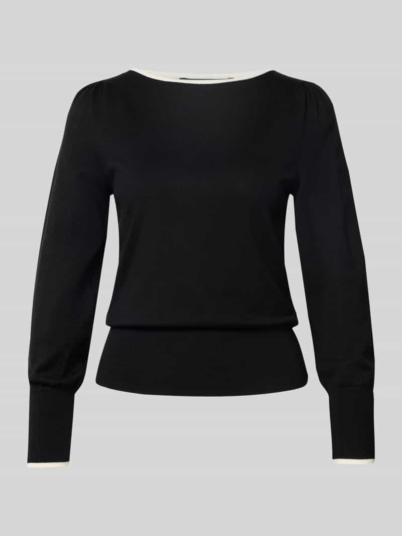 Zero Gebreide pullover van viscosemix met boothals