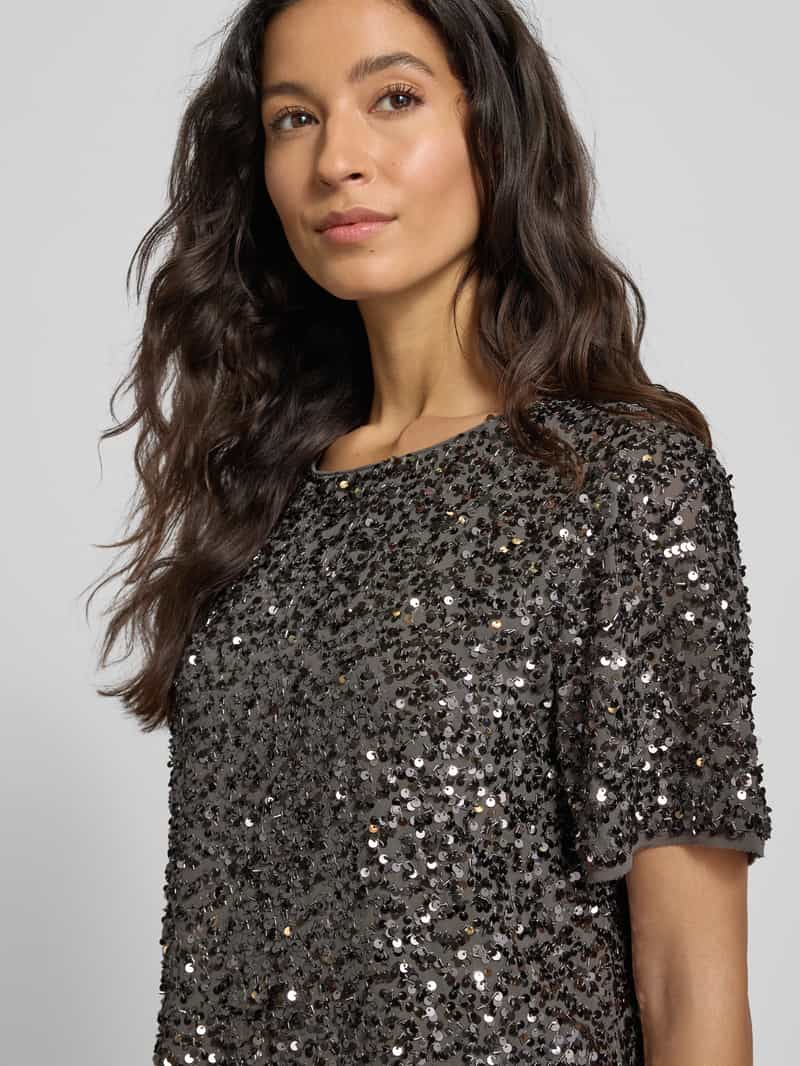 comma Blouseshirt met pailletten