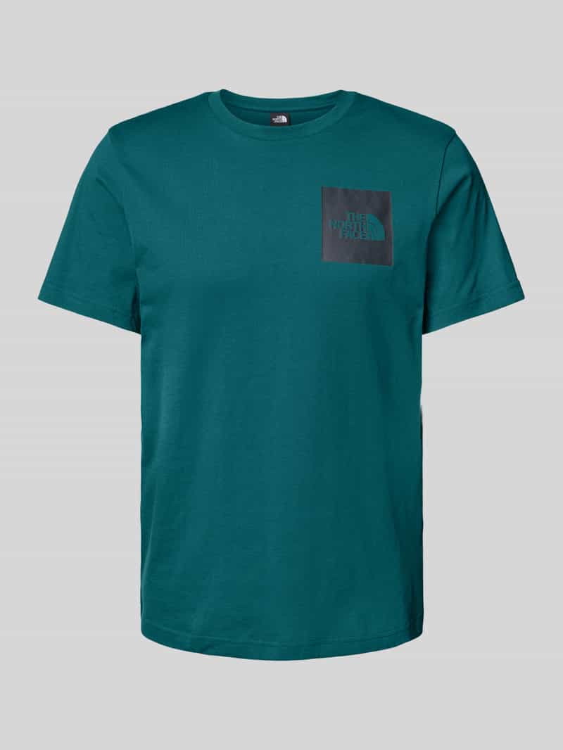 The North Face T-shirt met geribde ronde hals