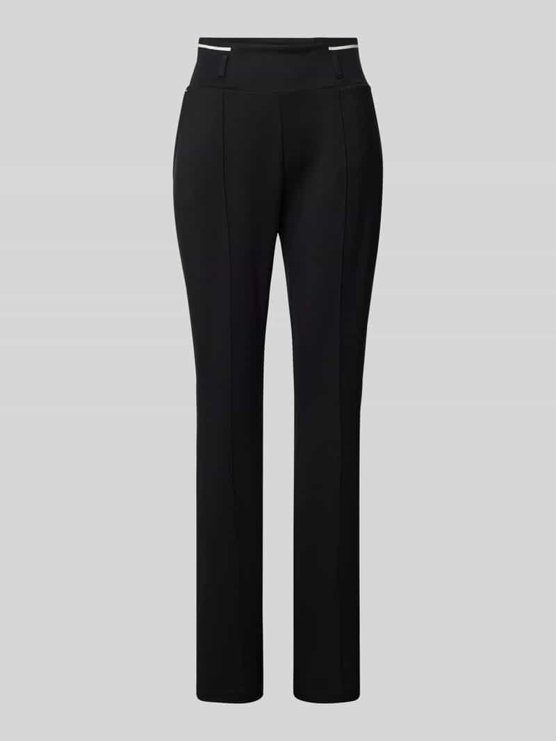 LIU JO SPORT Bootcut stoffen broek met vaste persplooien