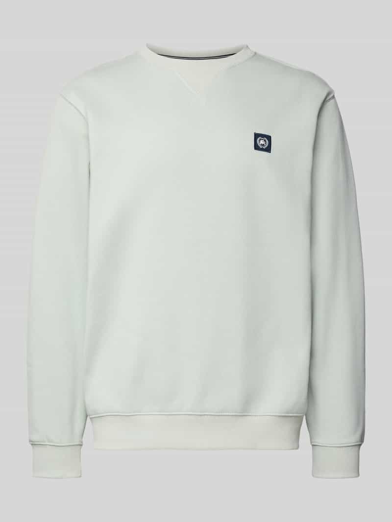 Sweatshirt met ronde hals en labelpatch