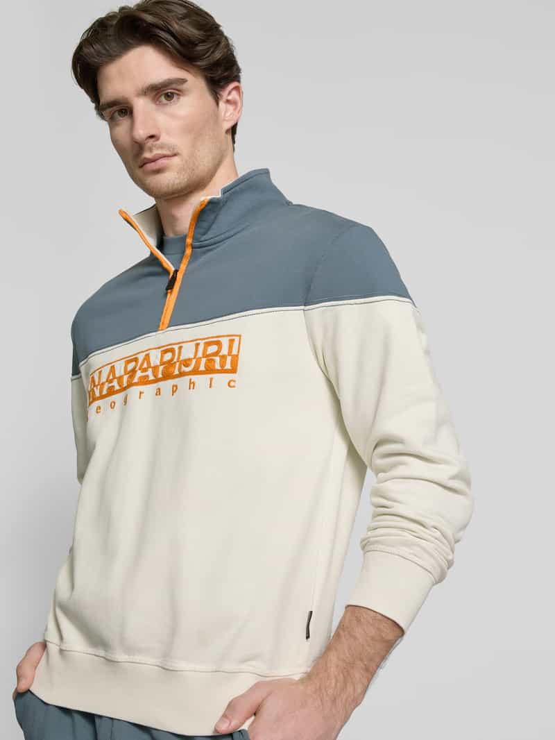 Napapijri Sweatshirt met opstaande kraag model 'SATURNIA'