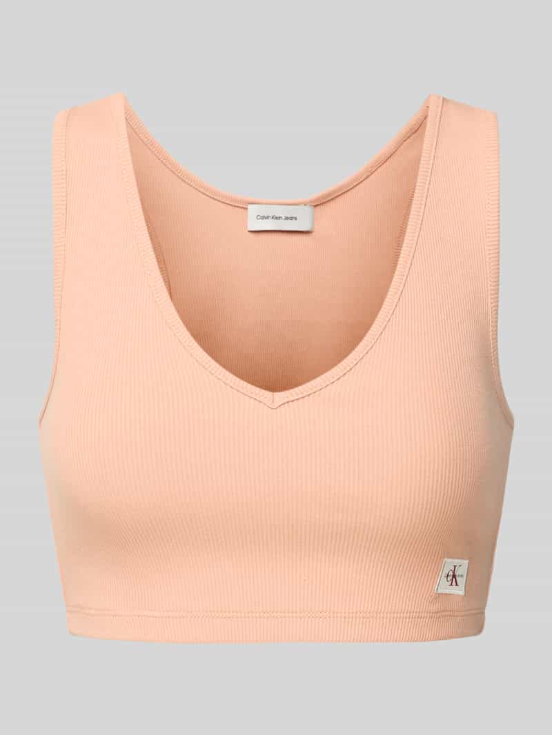 Calvin Klein Jeans Bralette met labelpatch en V-hals