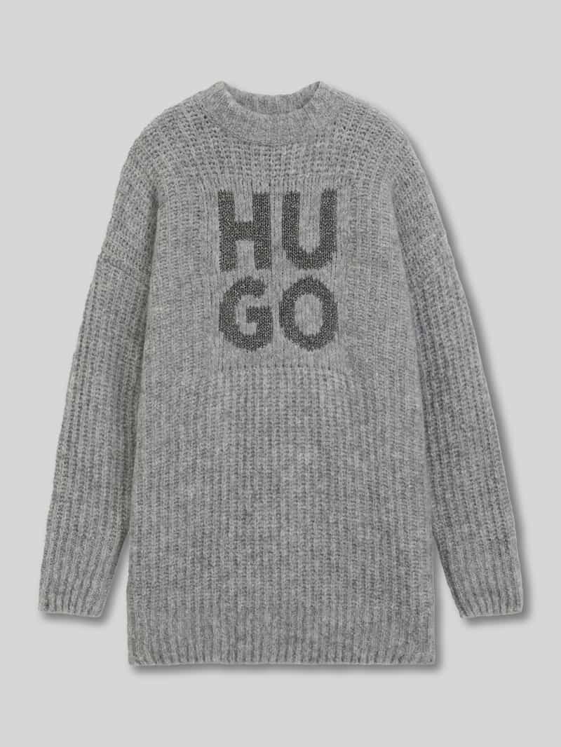 HUGO Oversized gebreide pullover van wolmix model 'SLOGUIS'