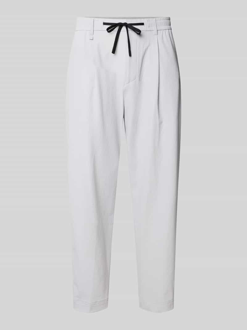 BOSS Green Tapered fit broek met tunnelkoord model 'CONVERT PLEAT'
