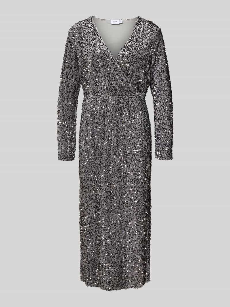 Vila Midi-jurk met V-hals model 'FAITH'