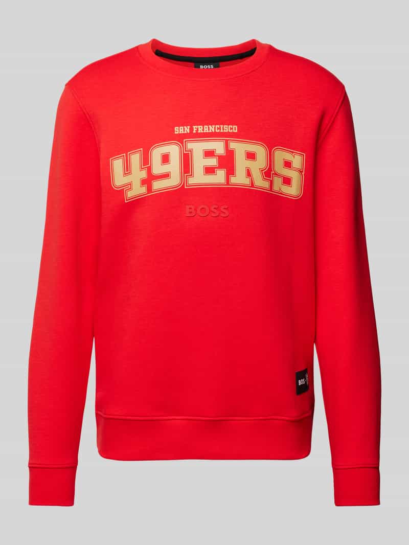 Boss Orange Sweatshirt met labelpatch model 'NFL'