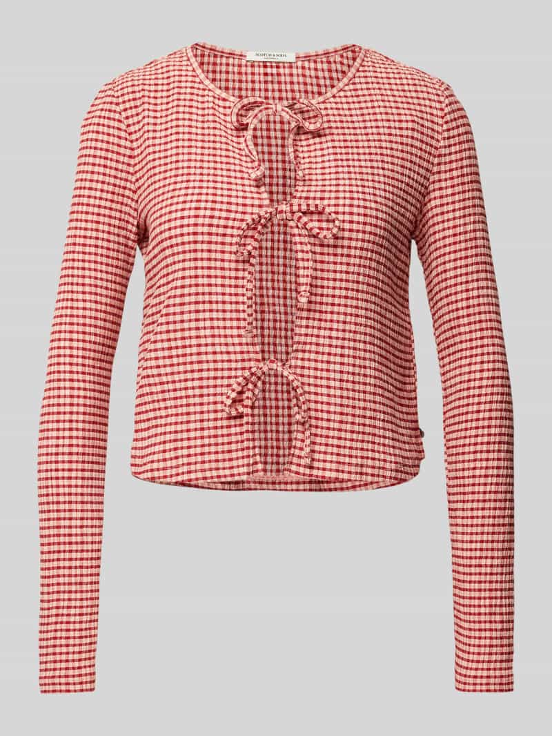 Scotch & Soda Shirt met lange mouwen en vetersluiting