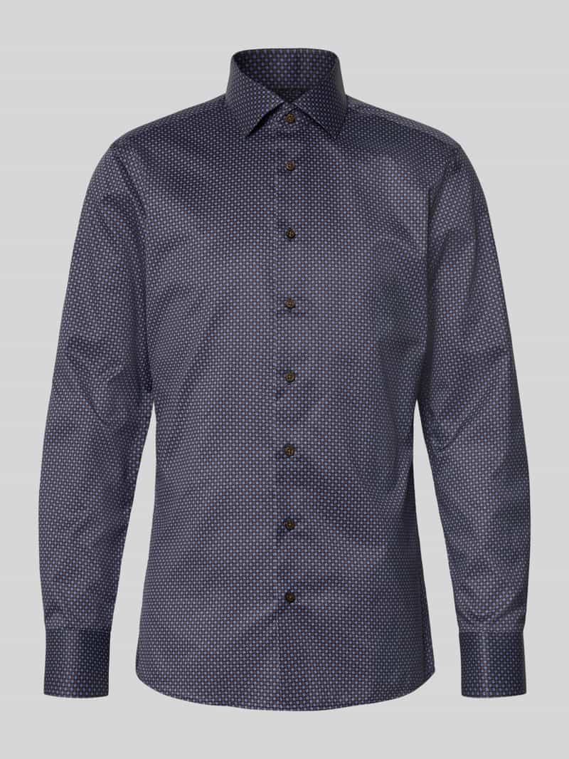 Eterna Slim fit zakelijk overhemd met kentkraag