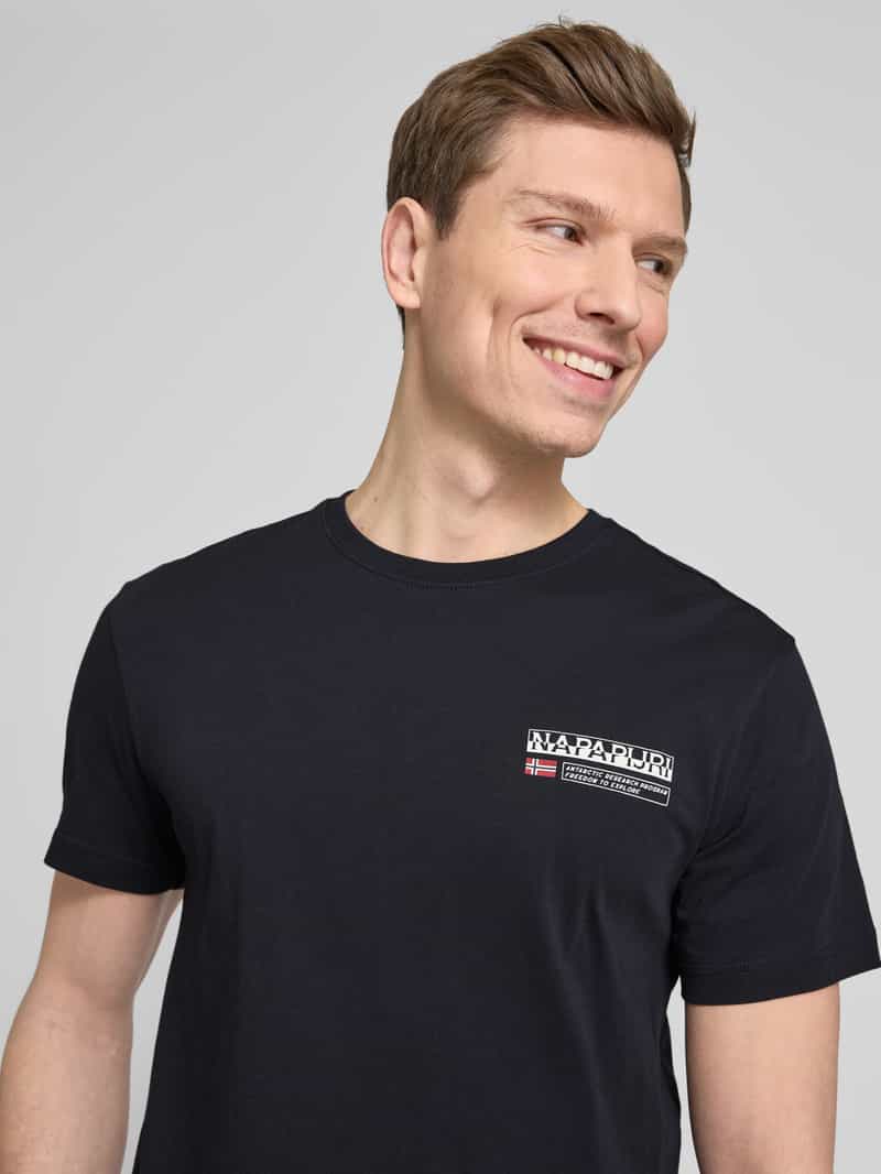 Napapijri T-shirt met labelprint model 'KASBA'