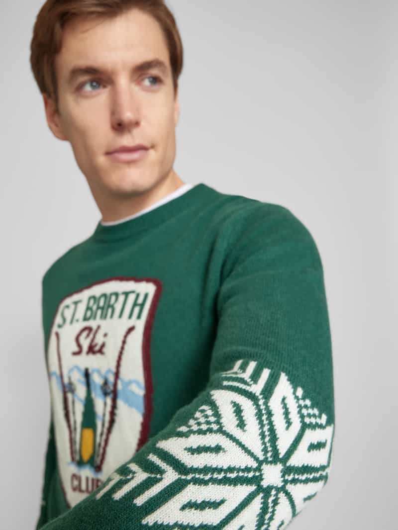 MC2 Saint Barth Gebreide pullover van wolmix model 'SKI WINE'